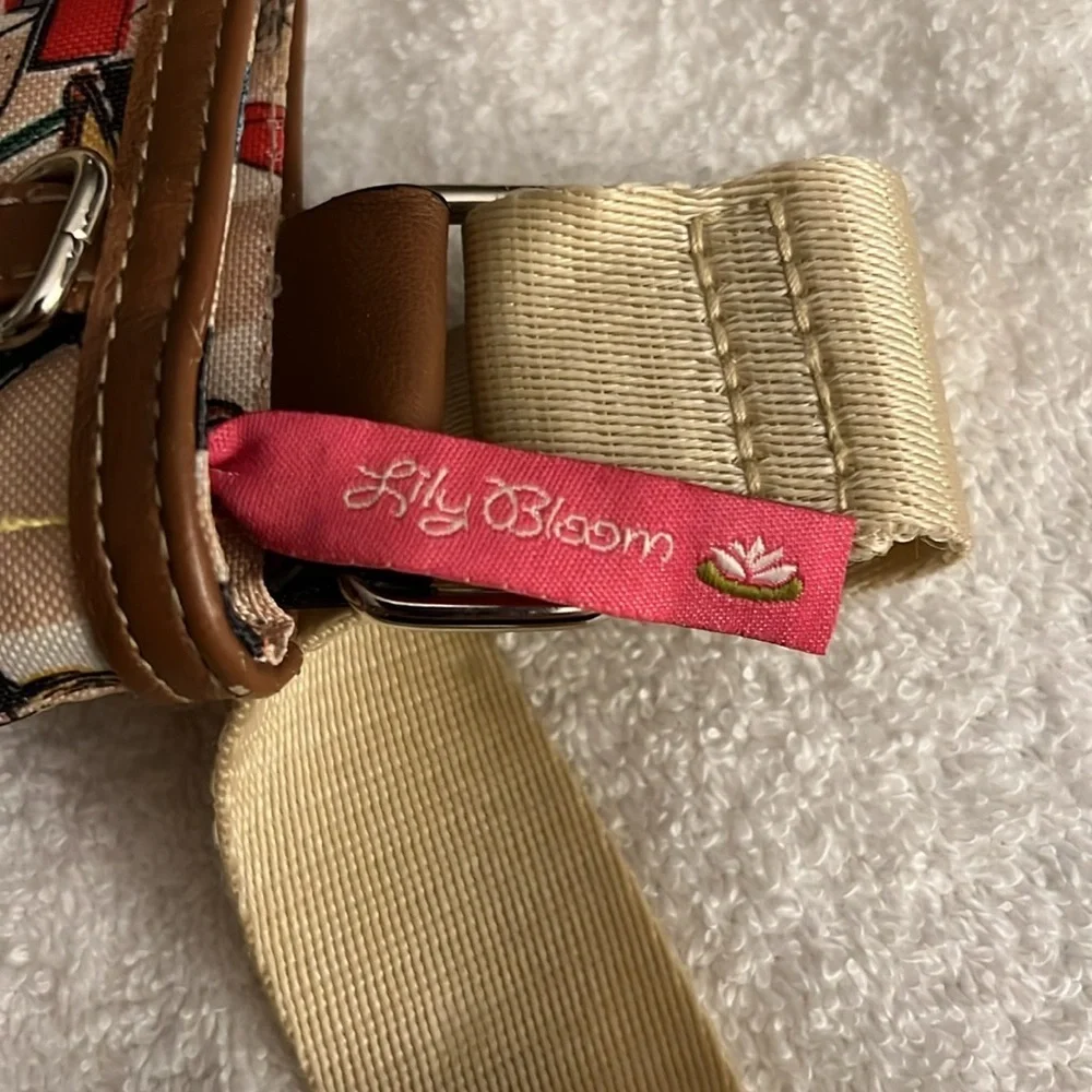 Lily Bloom Stylish Beige and Brown Crossbody Bag